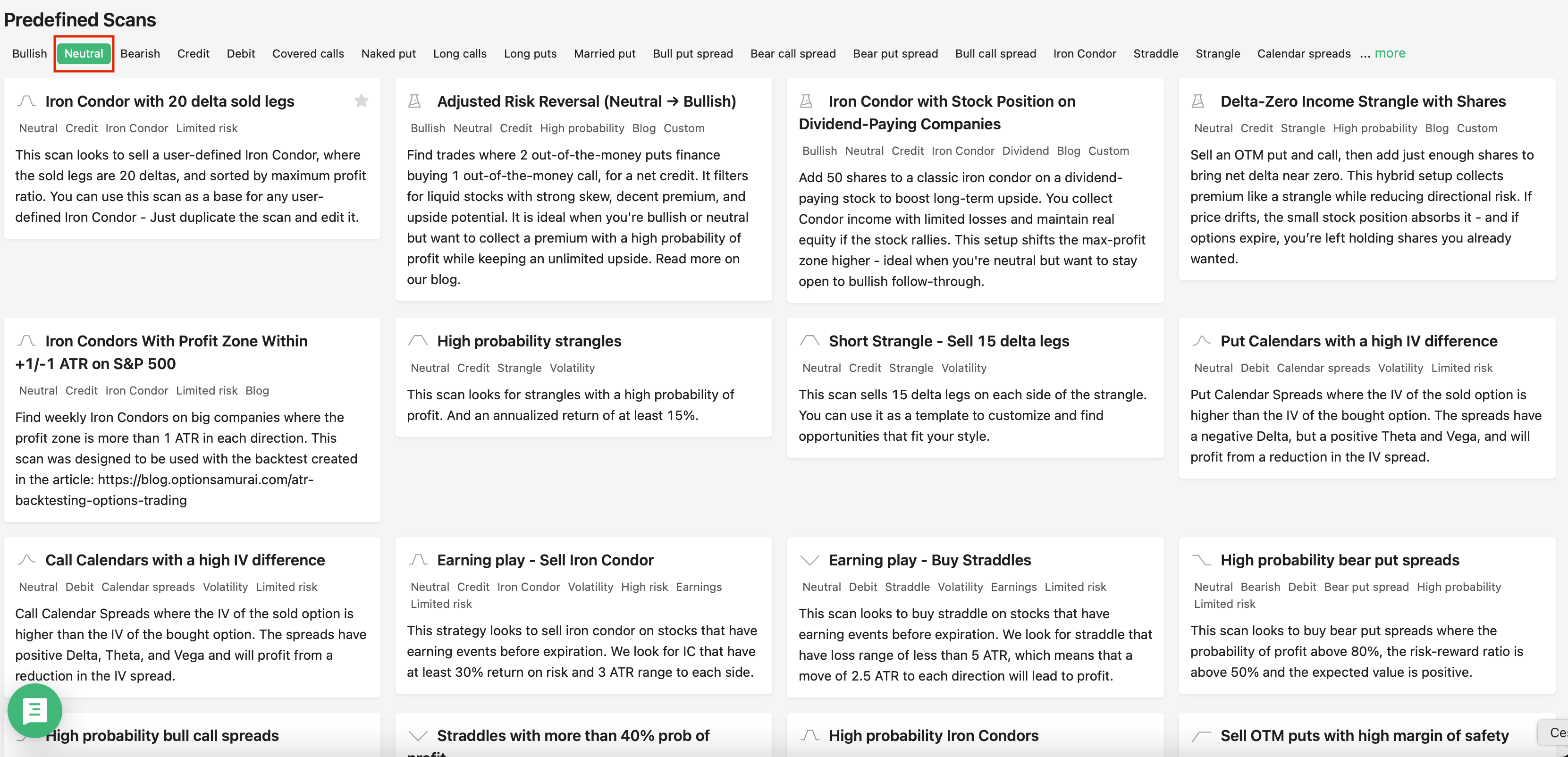 neutral tag sideways market options strategy