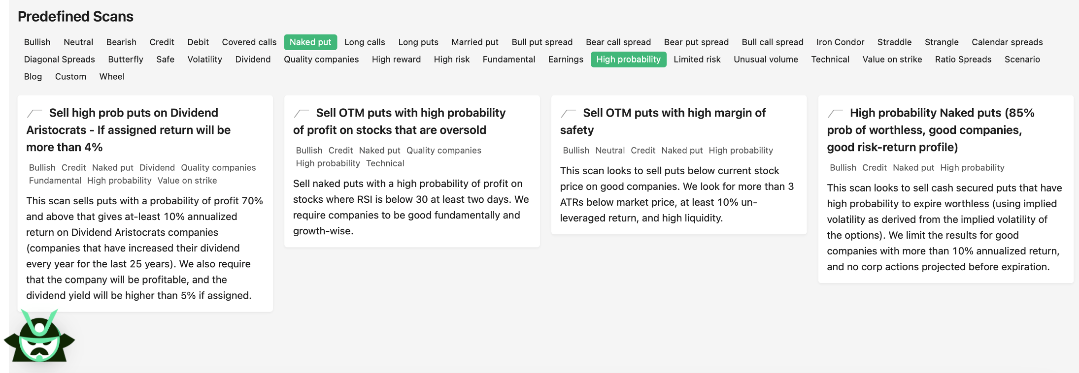 sell put scans