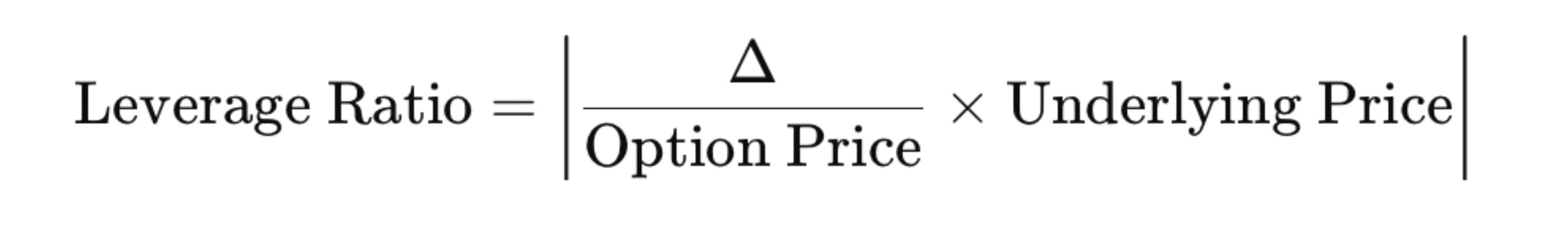 option leverage formula