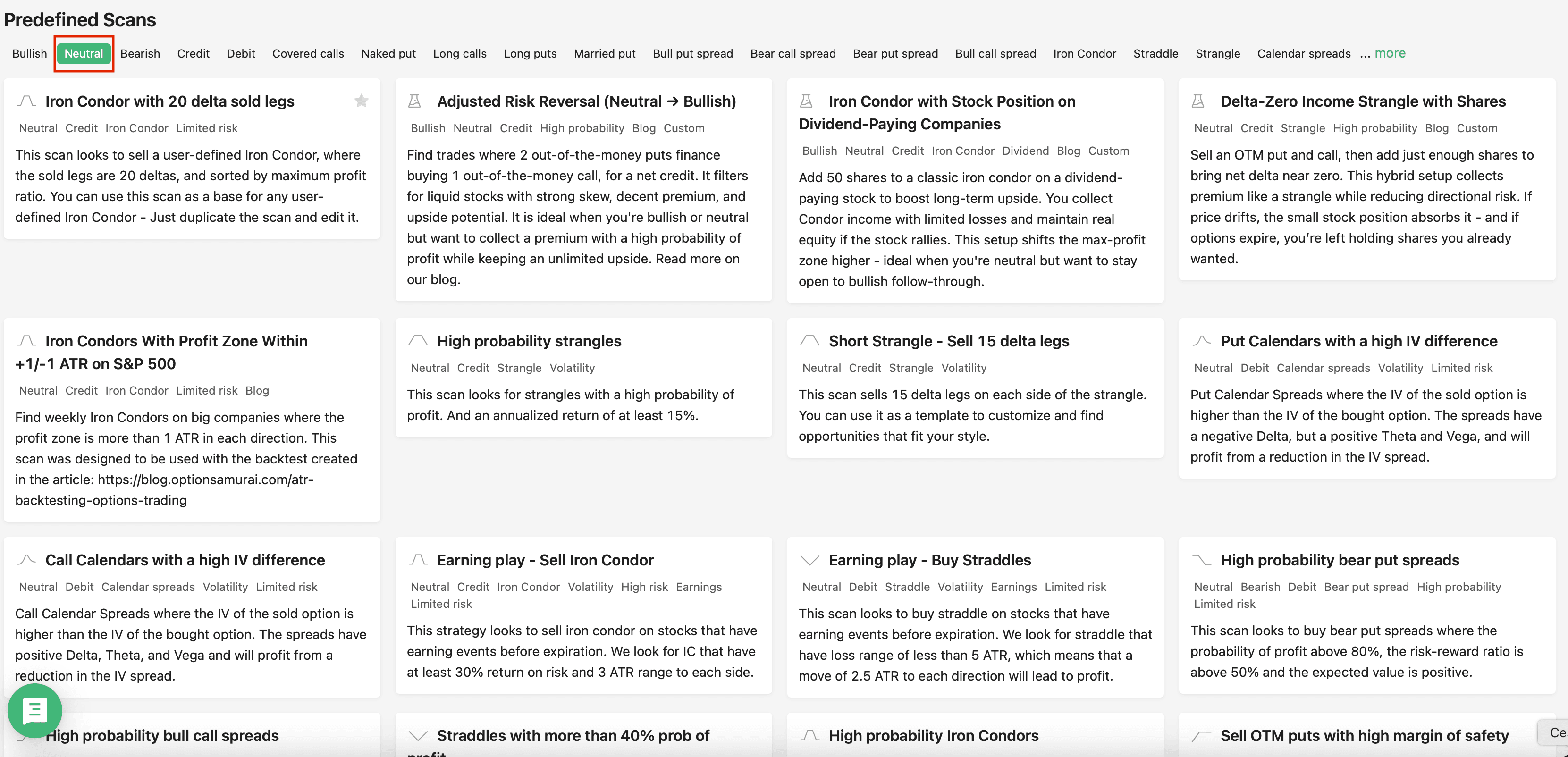 neutral tag sideways market options strategy