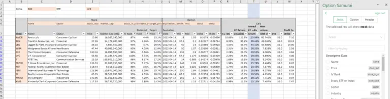 Advanced Options Data Integration for Excel and Google Sheets